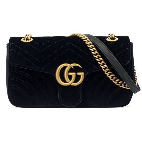 gucci marmont black velvet medium|Gucci Marmont suede bag.